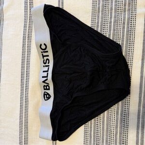 Ballistic Men's Black Briefs with White Elastic Waistband